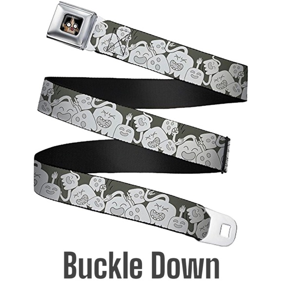Buckle Down Kids High Five Ghost Stacked Seatbelt Belt NWT - Picture 1 of 9